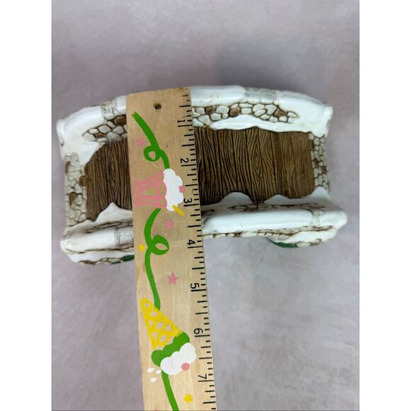 Vintage Lefton Christmas Village Colonial Village Decorative Stone Bridge - Picture 5 of 9